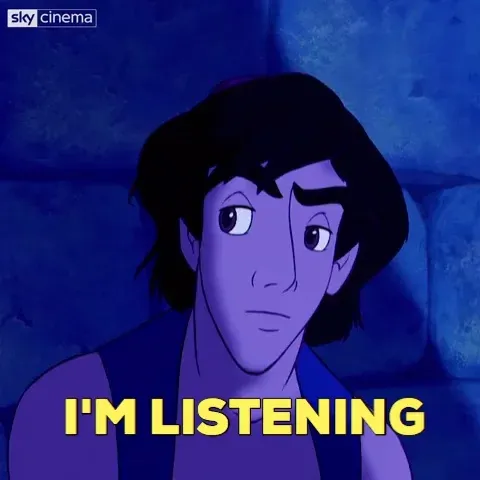 Go Ahead What GIF by Sky - Males Disney character saying 