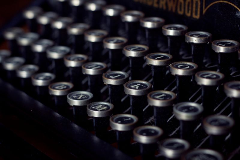 Keys on an old typewriter. 