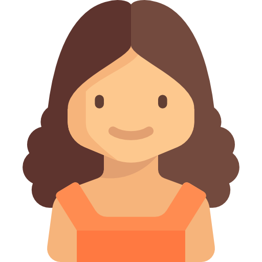 icon of girl in orange shirt