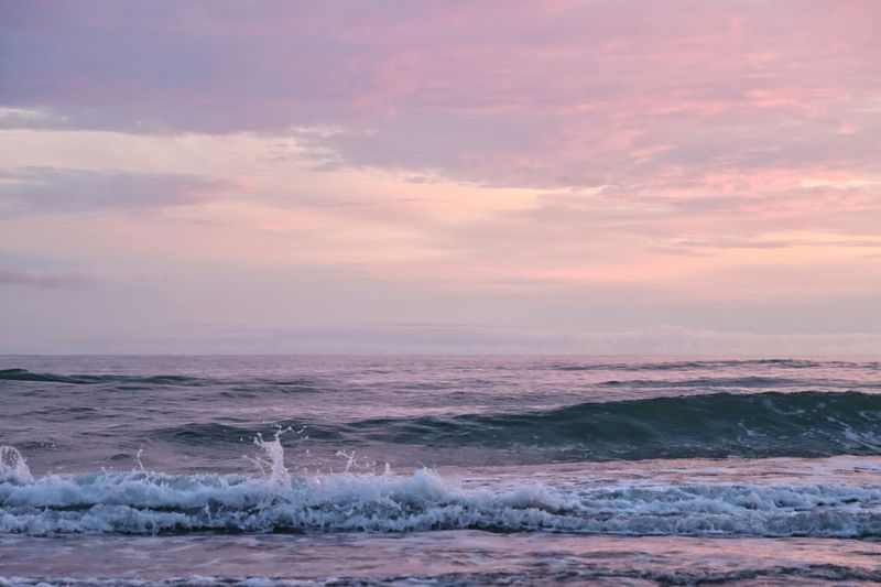 pastel beach sunset