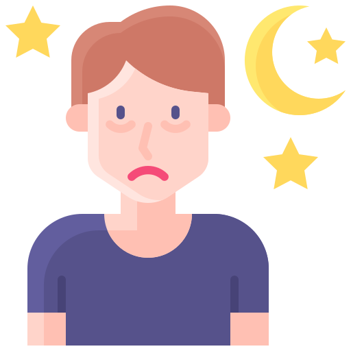 Icon of person awake during the night
