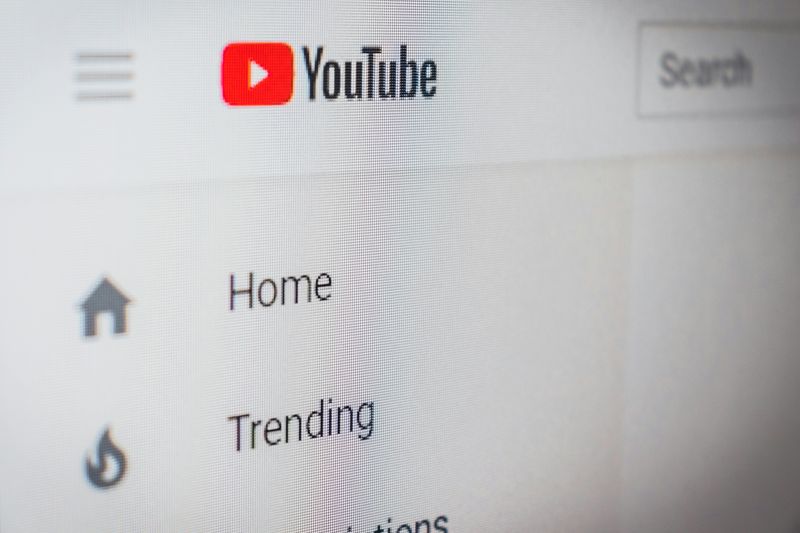 The YouTube Home Page on a screen.