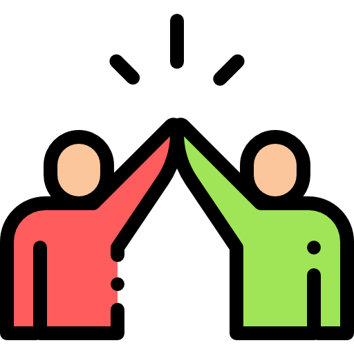 Flaticon Icon: Two people giving high five