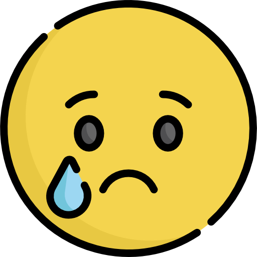 Sad face emoji icon