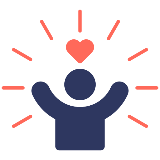 Icon of a person with a heart