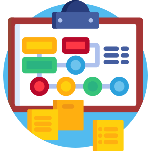 Flaticon Clipboard with flowchart tasks