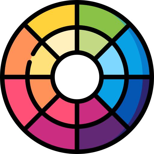 rainbow color wheel icon