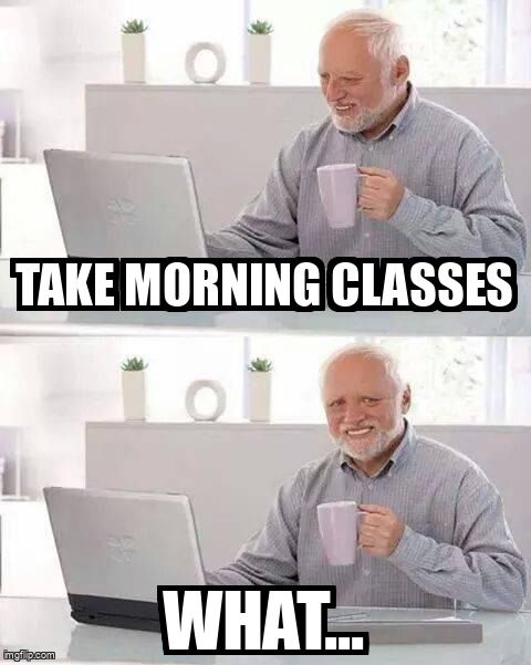 Top photo, an old man looks at his computer. The bottom photo shows the same old man looking directly with a painful smile. 