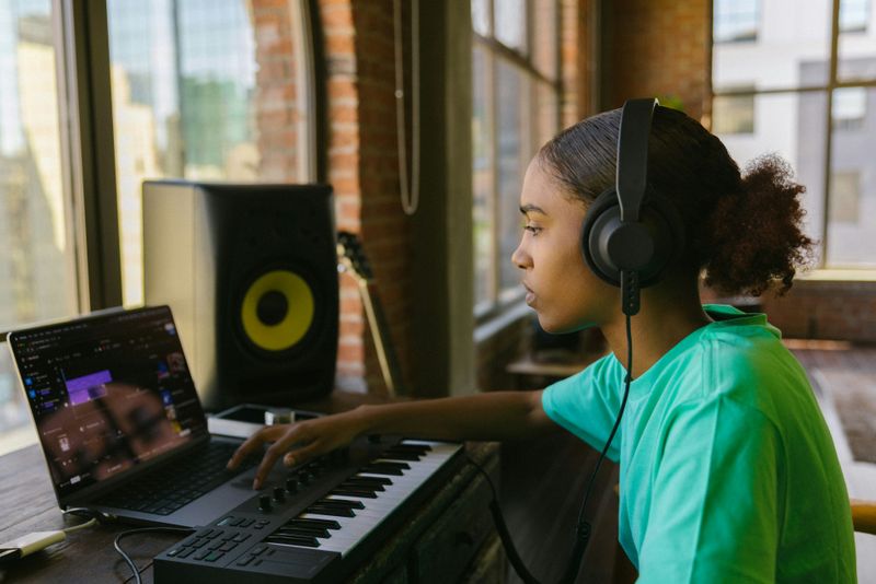 A person using a digital audio workstation to start making beats at home.