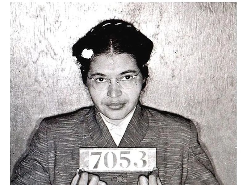 A booking photo from Rosa Parks' arrest on December 1, 1955.