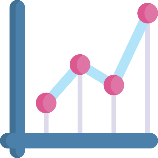 Icon of line graph trending up and to the right