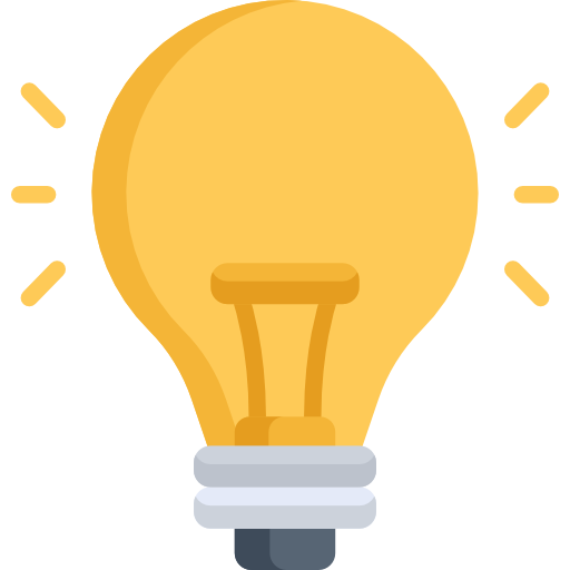 Bright lightbulb icon