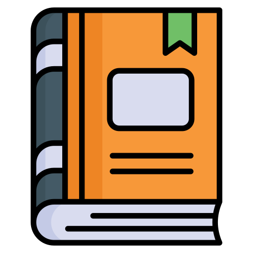 An icon of a thick orange book