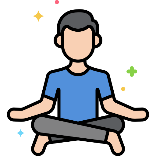icon of man meditating