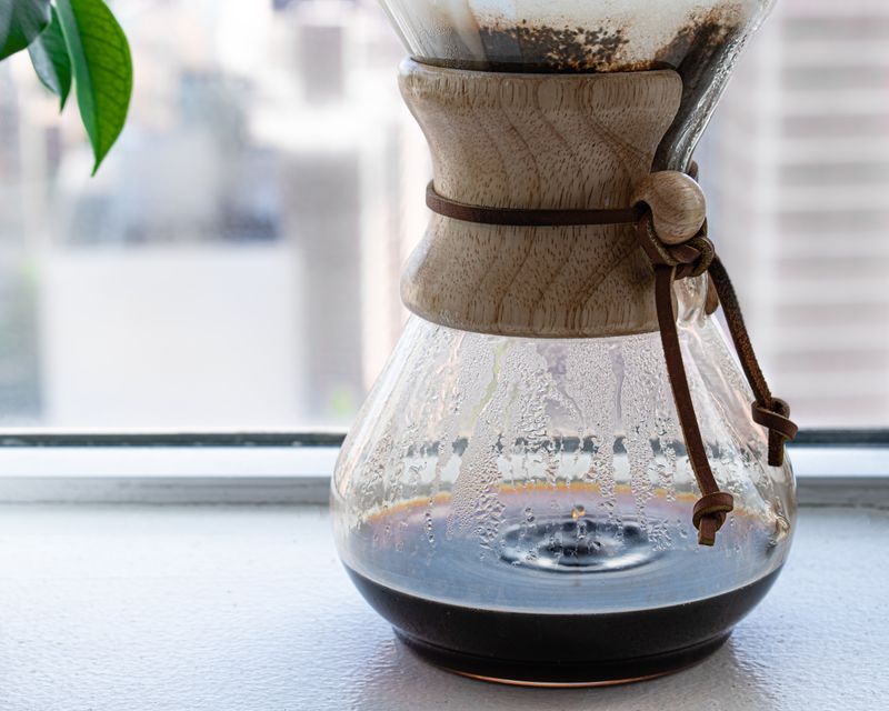 Image showing coffee dripping into a carafe.