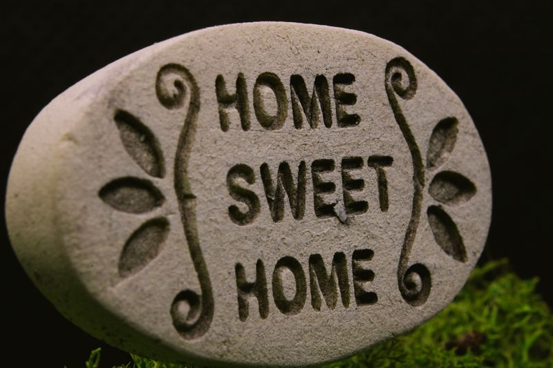 Rock with the words Home Sweet Home