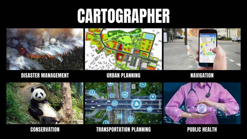 A wildfire, a city plan, a digital map, a panda, a smart city, and Telehealth