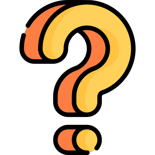 Icon of a yellow and orange question mark.