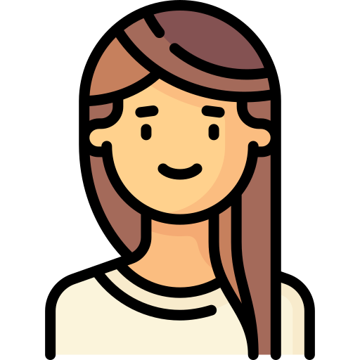 icon of a girl with brown hair