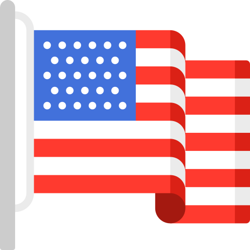 An American flag icon. 