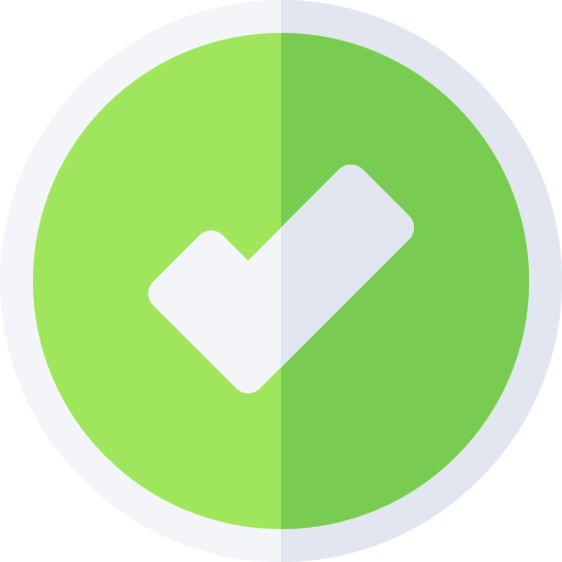 Icon of a green circle with a checkmark in it