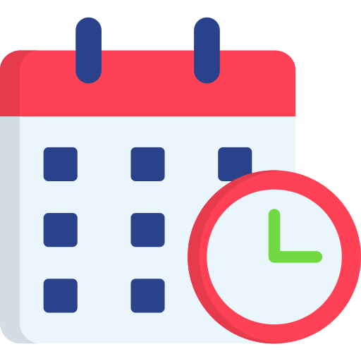 Calendar and clock icon