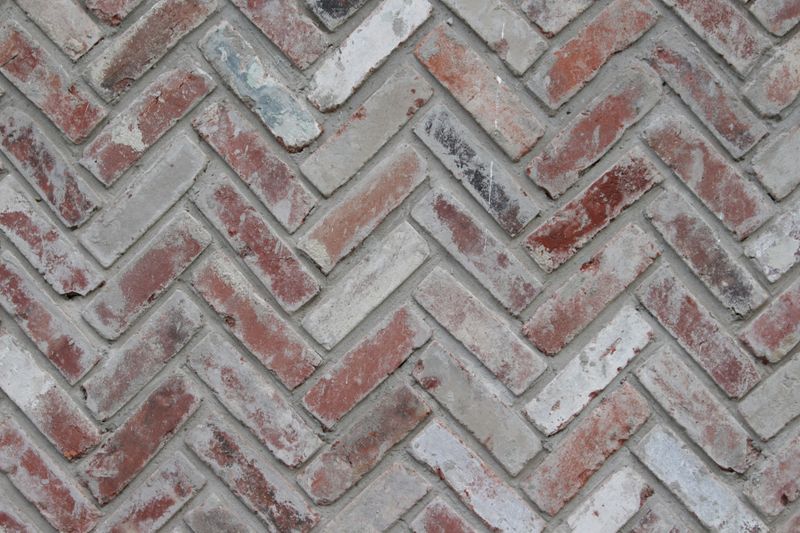 Bricks laid in a zig zag pattern.