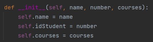 A method in Python to create objects from the class Student: name, number, and courses