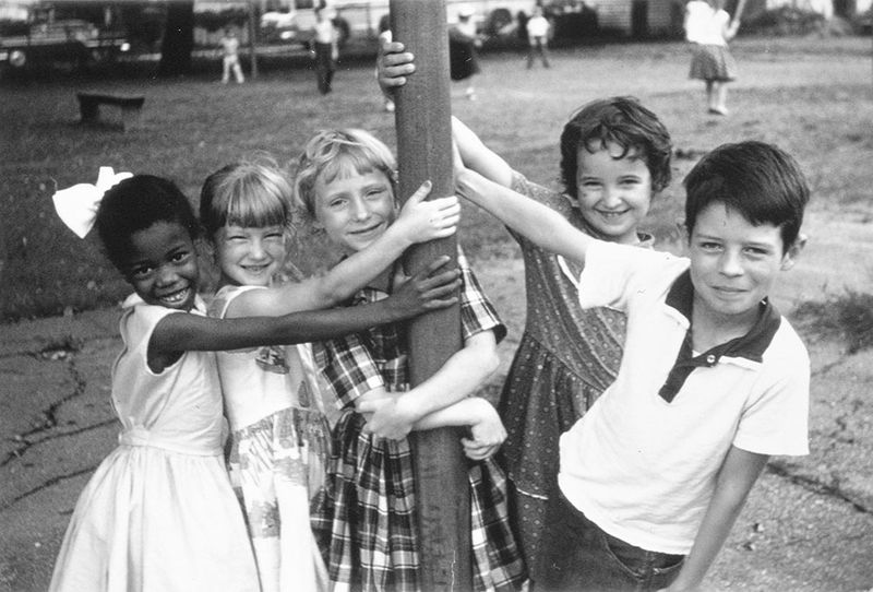 Ruby Bridges with a group of friends at school