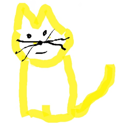A basic sketch of a cat.