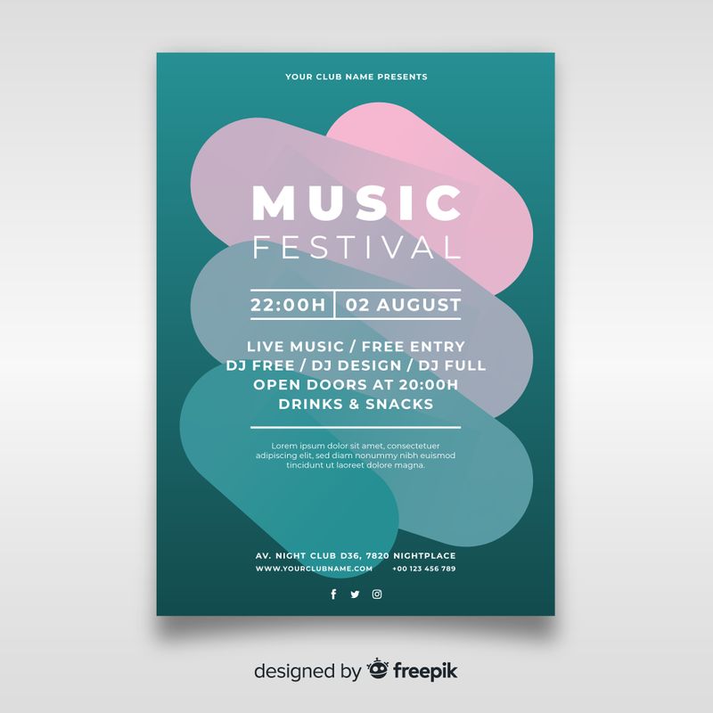 A music festival poster with a modern, abstract design.