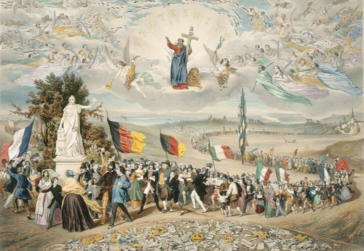 Frédéric Sorrieu's painting, &apos;République universelle démocratique et sociale. Le Pacte.&apos;