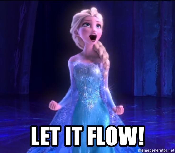 Elsa singing Let it flow!
