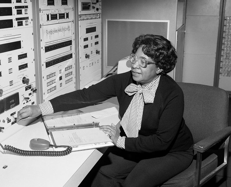 Mary Jackson working at a control center.