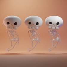 3 silly skeletons dancing