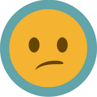 Confused face emoji.