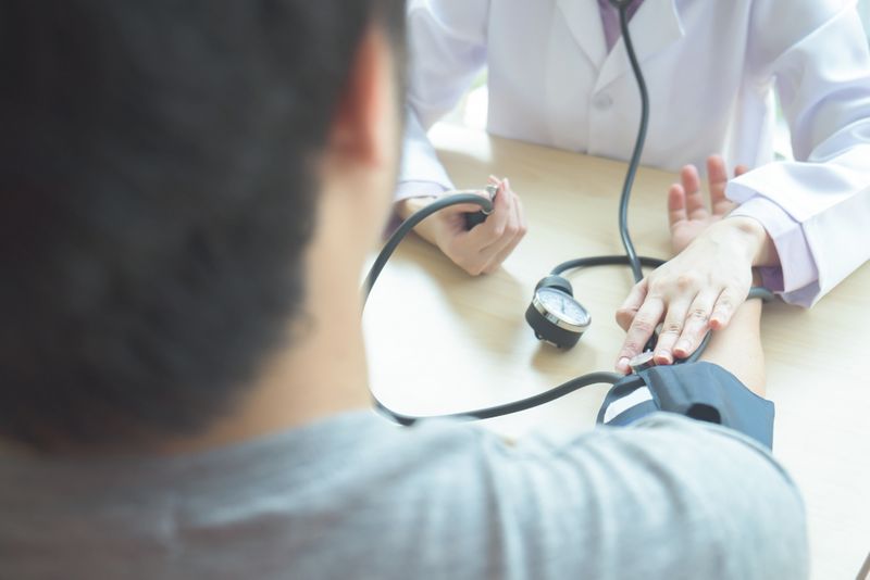 Doctor checking patient's arterial blood for the first marathon training