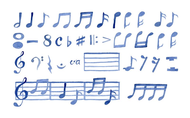 Handwritten music notation