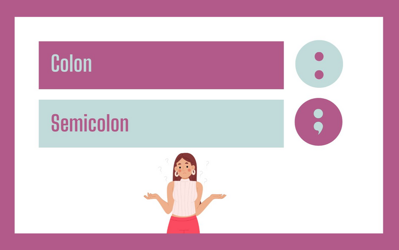 A person shrugging below a colon and a semicolon.