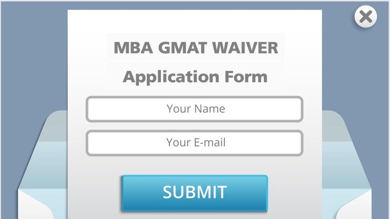 Illustration of Submission Page for sending MBA GMAT Waiver Application Form