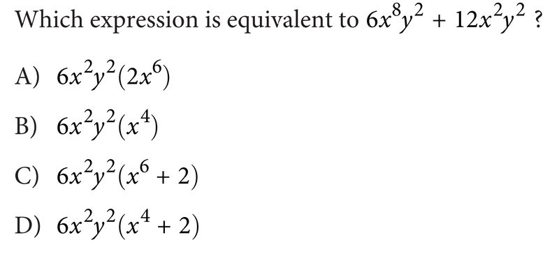 An example question (audio description below).