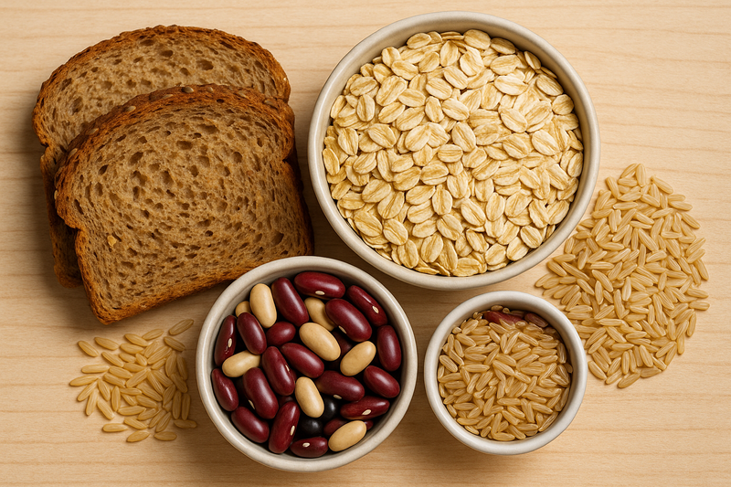 Whole grains, beans, oats