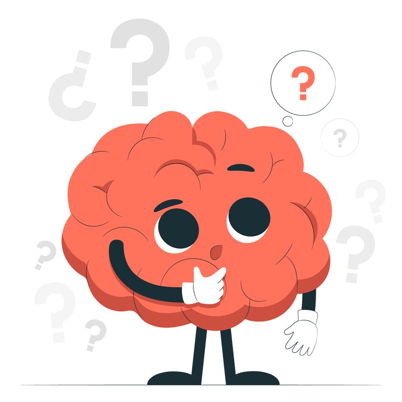 An illustration of a curious brain.