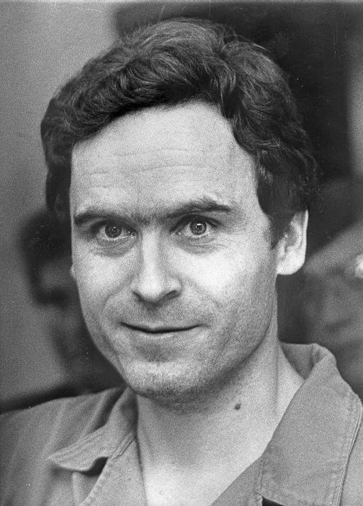 Ted Bundy in a courtroom.