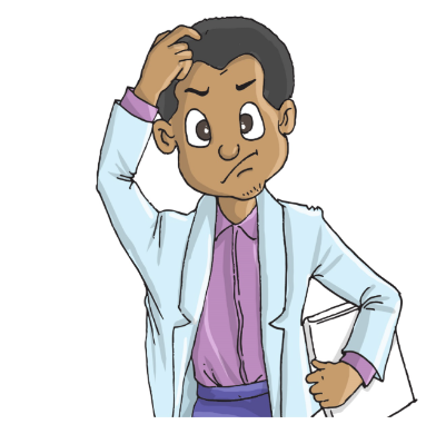 Illustration of a person scratching their head, wondering what to do.