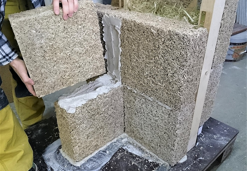 Hemp-based &apos;stone&apos; wall blocks.