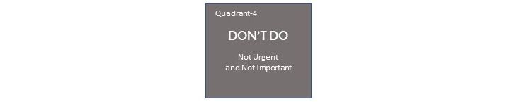 Quadrant 4: Don't Do (Not Urgent and Not Important)