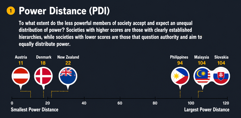 Image showing the power distance index from a national standpoint