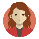 Avatar of a woman with brown hair wearing a red jacket