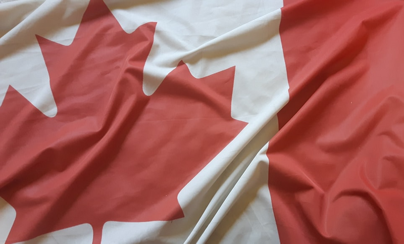 The image shows the flag of Canada.